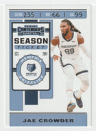 Jae Crowder - Memphis Grizzlies (NBA Basketball Card) 2019-20 Panini Contenders # 37 Mint