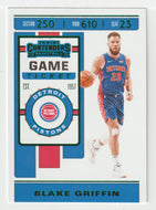 Blake Griffin - Detroit Pistons - Game Ticket Green (NBA Basketball Card) 2019-20 Panini Contenders # 10 Mint