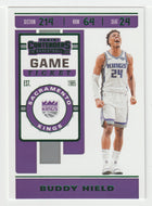 Buddy Hield - Sacramento Kings - Game Ticket Green (NBA Basketball Card) 2019-20 Panini Contenders # 14 Mint