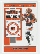 Joe Mixon - Cincinnati Bengals (NFL Football Card) 2019 Panini Contenders # 25 Mint