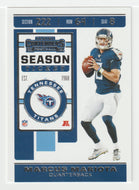 Marcus Mariota - Tennessee Titans (NFL Football Card) 2019 Panini Contenders # 27 Mint