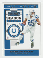 Marlon Mack - Indianapolis Colts (NFL Football Card) 2019 Panini Contenders # 31 Mint