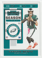 Carson Wentz - Philadelphia Eagles (NFL Football Card) 2019 Panini Contenders # 57 Mint