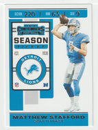 Matthew Stafford - Detroit Lions (NFL Football Card) 2019 Panini Contenders # 72 Mint