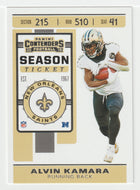 Alvin Kamara - New Orleans Saints (NFL Football Card) 2019 Panini Contenders # 79 Mint