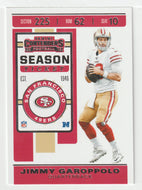 Jimmy Garoppolo - San Francisco 49ers (NFL Football Card) 2019 Panini Contenders # 87 Mint