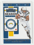 Melvin Gordon III - Los Angeles Chargers (NFL Football Card) 2019 Panini Contenders # 100 Mint