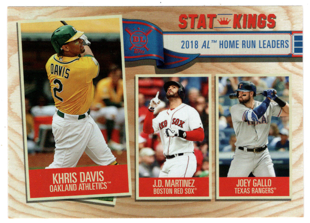Joey Gallo - J.D. Martinez - Khris Davis - Stat-Kings (MLB Baseball Card) 2019 Topps Big League # 345 Mint