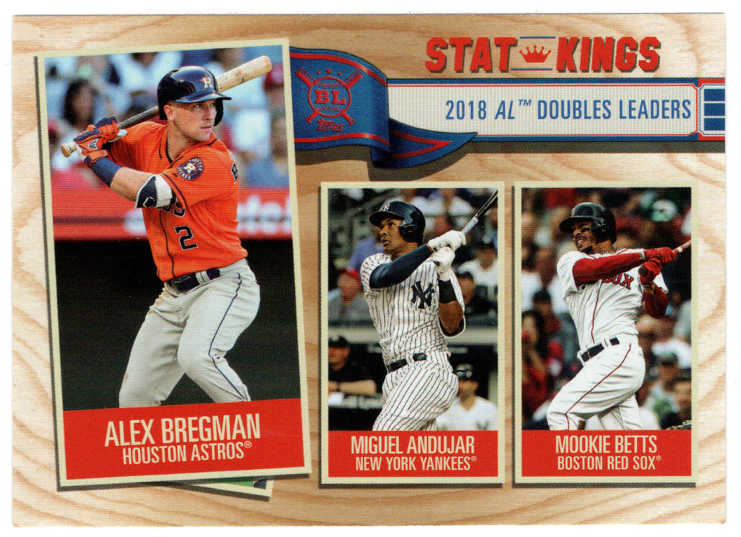 Mookie Betts - Alex Bregman - Miguel Andujar - Stat-Kings (MLB Baseball Card) 2019 Topps Big League # 351 Mint
