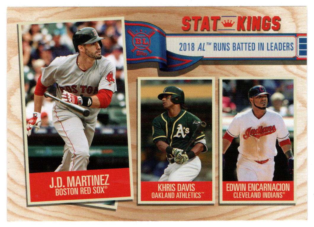 Edwin Encarnacion - Khris Davis - J.D. Martinez - Stat-Kings (MLB Baseball Card) 2019 Topps Big League # 353 Mint