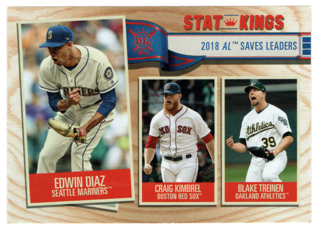 Blake Treinen - Craig Kimbrel - Edwin Diaz - Stat-Kings (MLB Baseball Card) 2019 Topps Big League # 369 Mint