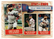 Justin Verlander - Dallas Keuchel - Corey Kluber - Stat-Kings (MLB Baseball Card) 2019 Topps Big League # 371 Mint
