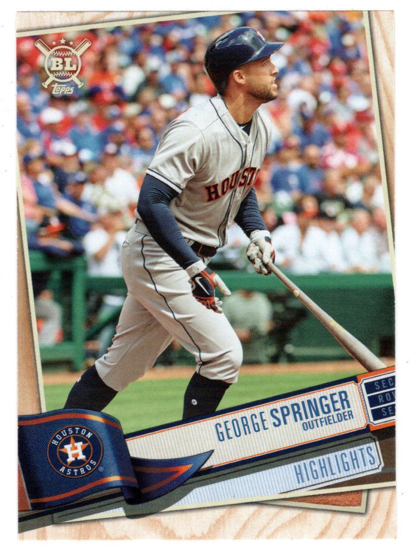 George Springer - Houston Astros - Highlights (MLB Baseball Card) 2019 Topps Big League # 386 Mint
