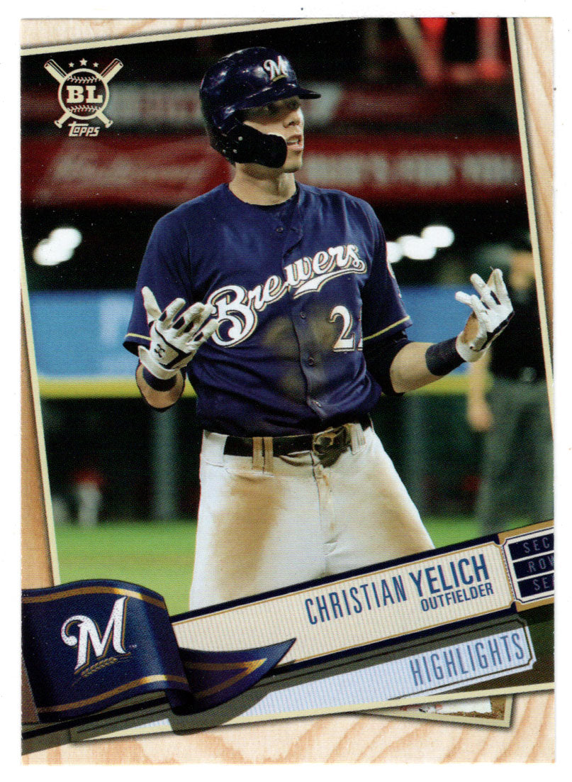 Christian Yelich - Milwaukee Brewers - Highlights (MLB Baseball Card) 2019 Topps Big League # 398 Mint