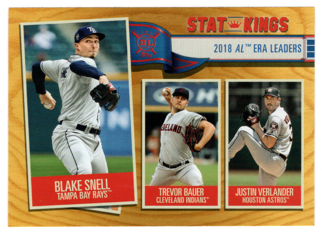 Justin Verlander - Trevor Bauer - Blake Snell - Stat-Kings - Gold Edition (MLB Baseball Card) 2019 Topps Big League # 363 Mint