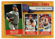 Jon Lester - Max Scherzer - Miles Mikolas - Stat-Kings - Gold Edition (MLB Baseball Card) 2019 Topps Big League # 364 Mint