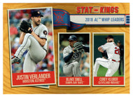 Justin Verlander - Corey Kluber - Blake Snell- Stat-Kings - Gold Edition (MLB Baseball Card) 2019 Topps Big League # 373 Mint