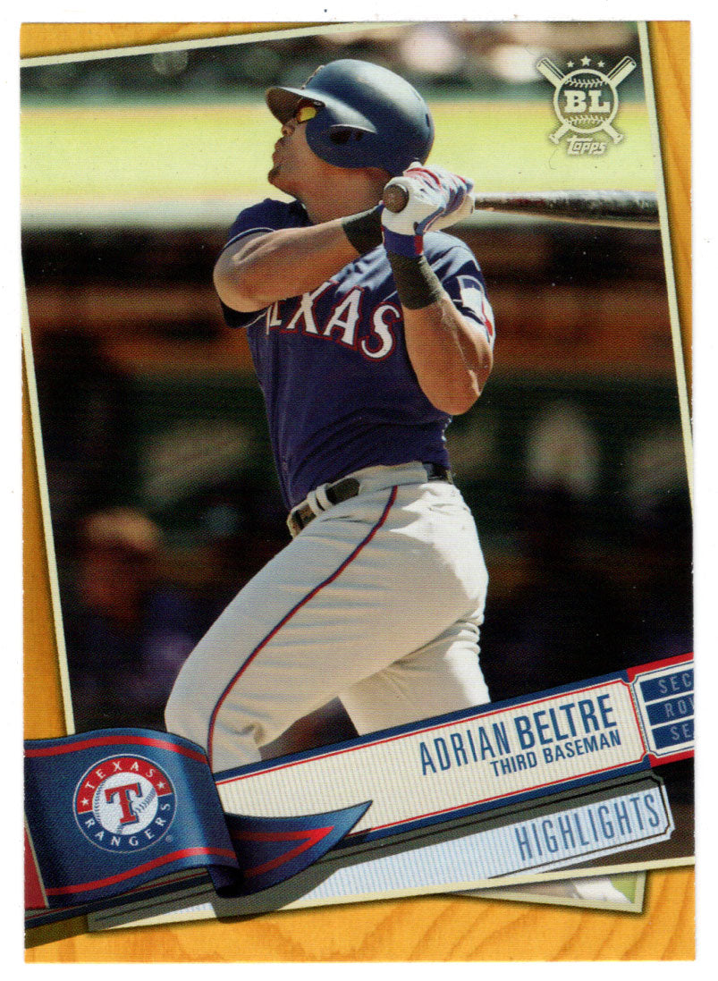 Adrian Beltre - Texas Rangers - Highlights - Gold Edition (MLB Baseball Card) 2019 Topps Big League # 387 Mint