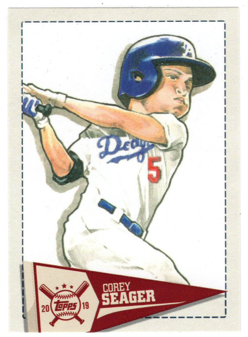 Corey Seager - Los Angeles Dodgers - Star Caricature Reproductions (MLB Baseball Card) 2019 Topps Big League # SCR-CS Mint