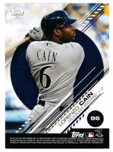 Load image into Gallery viewer, Lorenzo Cain - Nomar Mazara (MLB Baseball Card) 2019 Topps Stickers 96 Mint

