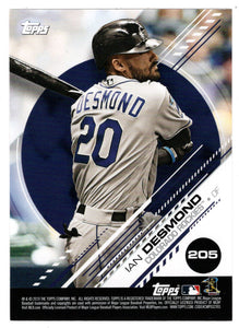 Josh Bell - Ian Desmond (MLB Baseball Card) 2019 Topps Stickers # 205 Mint