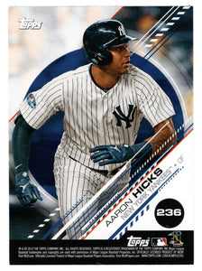 Stephen Strasburg - Aaron Hicks (MLB Baseball Card) 2019 Topps Stickers 236 Mint