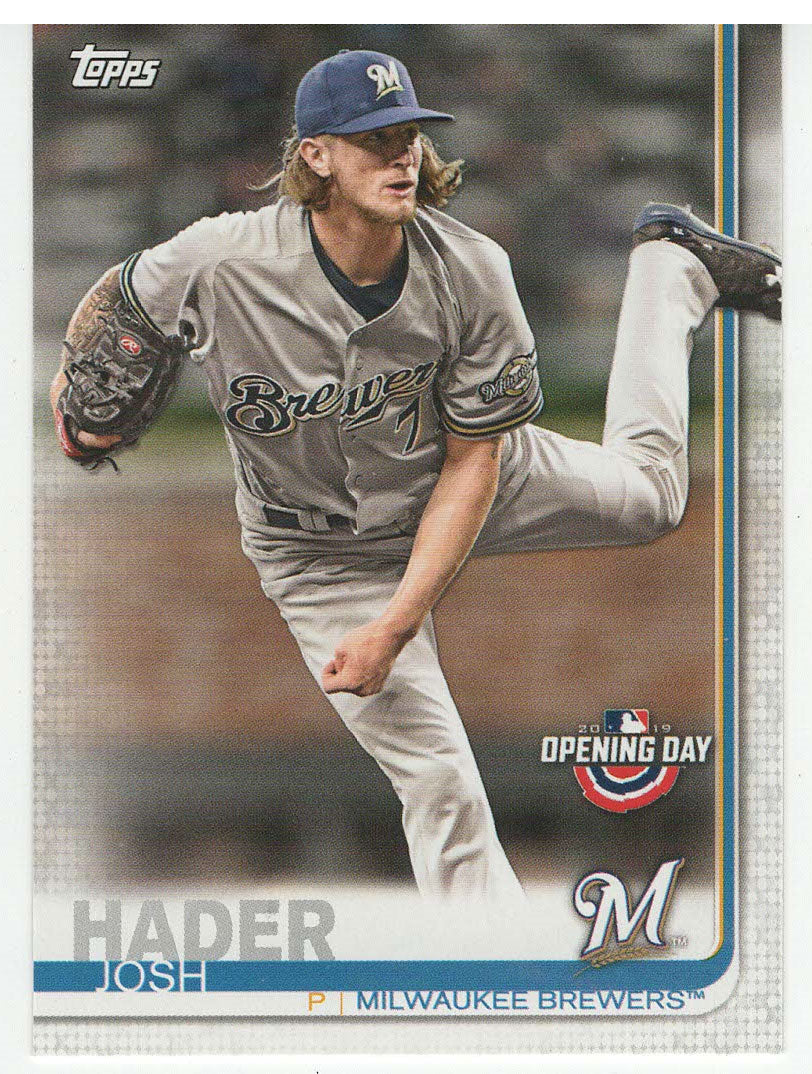 Josh Hader - Milwaukee Brewers (MLB Baseball Card) 2019 Topps Opening Day # 115 Mint
