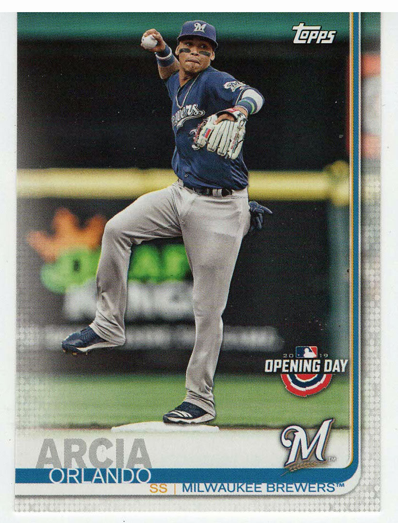 Orlando Arcia - Milwaukee Brewers (MLB Baseball Card) 2019 Topps Opening Day # 121 Mint
