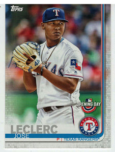 Jose Leclerc - Texas Rangers (MLB Baseball Card) 2019 Topps Opening Day # 155 Mint
