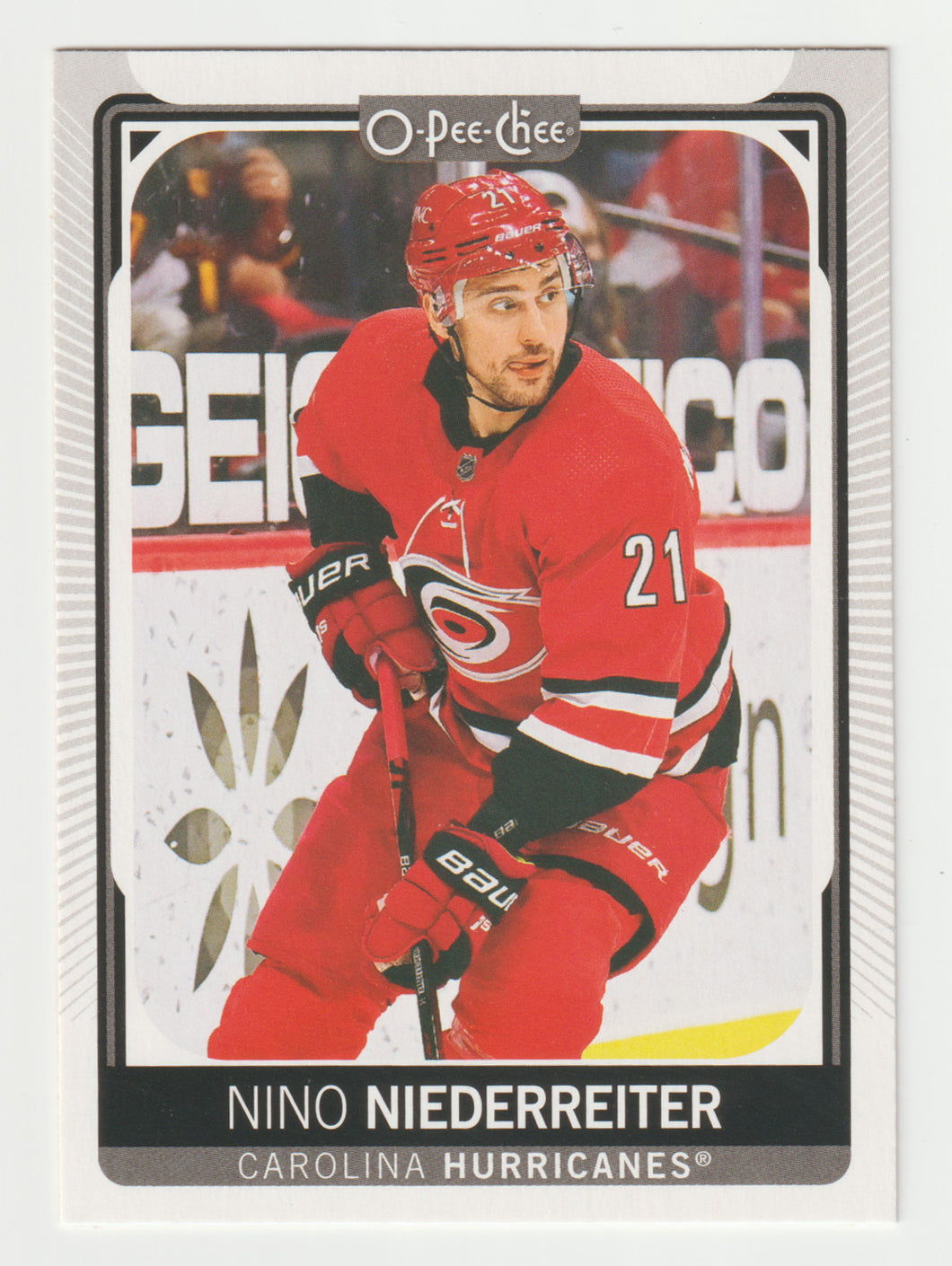 Nino Niederreiter - Carolina Hurricanes (NHL Hockey Card) 2021-22 O-Pee-Chee # 274 Mint