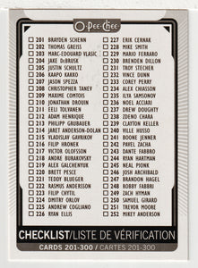 Checklist # 3 (NHL Hockey Card) 2021-22 O-Pee-Chee # 300 Mint