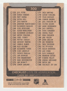 Checklist # 3 (NHL Hockey Card) 2021-22 O-Pee-Chee # 300 Mint