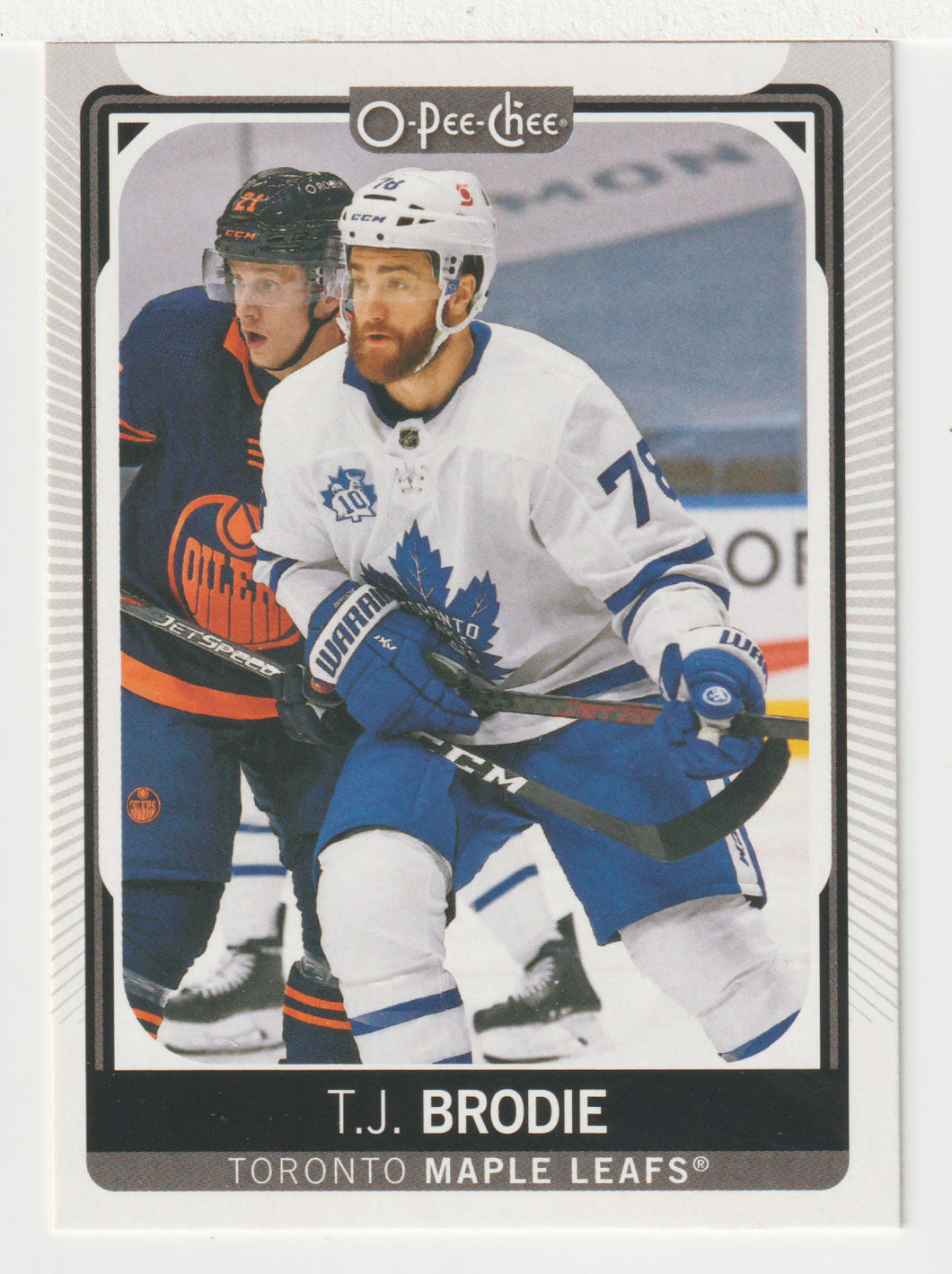 T.J. Brodie - Toronto Maple Leafs (NHL Hockey Card) 2021-22 O-Pee-Chee # 350 Mint