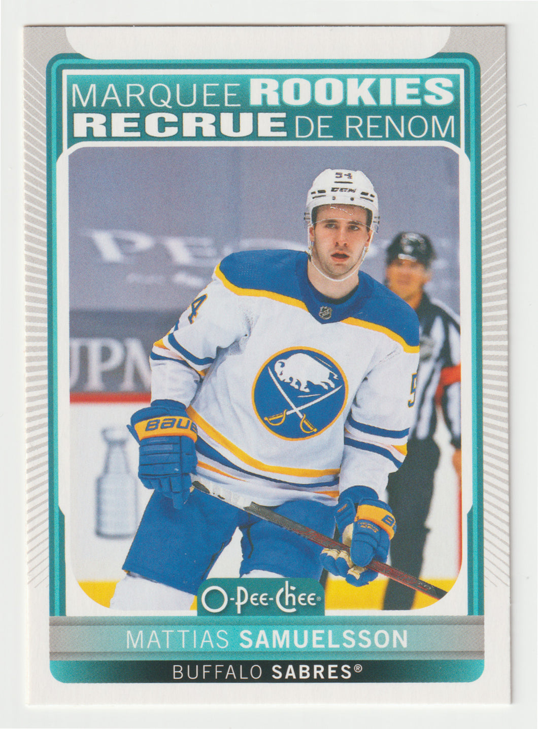 Mattias Samuelsson RC - Buffalo Sabres (NHL Hockey Card) 2021-22 O-Pee-Chee # 524 Mint