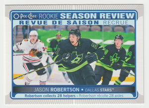 Jason Robertson - Dallas Stars - Rookie Season Review (NHL Hockey Card) 2021-22 O-Pee-Chee # 545 Mint