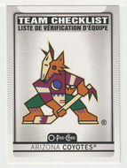Arizona Coyotes - Checklist & Logo (NHL Hockey Card) 2021-22 O-Pee-Chee # 552 Mint