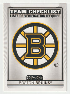 Boston Bruins - Checklist & Logo (NHL Hockey Card) 2021-22 O-Pee-Chee # 553 Mint