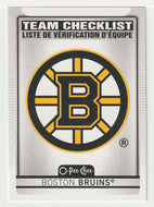 Boston Bruins - Checklist & Logo (NHL Hockey Card) 2021-22 O-Pee-Chee # 553 Mint