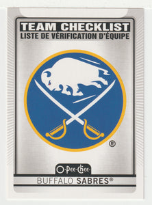 Buffalo Sabres - Checklist & Logo (NHL Hockey Card) 2021-22 O-Pee-Chee # 554 Mint