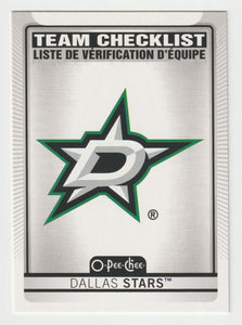 Dallas Stars - Checklist & Logo (NHL Hockey Card) 2021-22 O-Pee-Chee # 560 Mint
