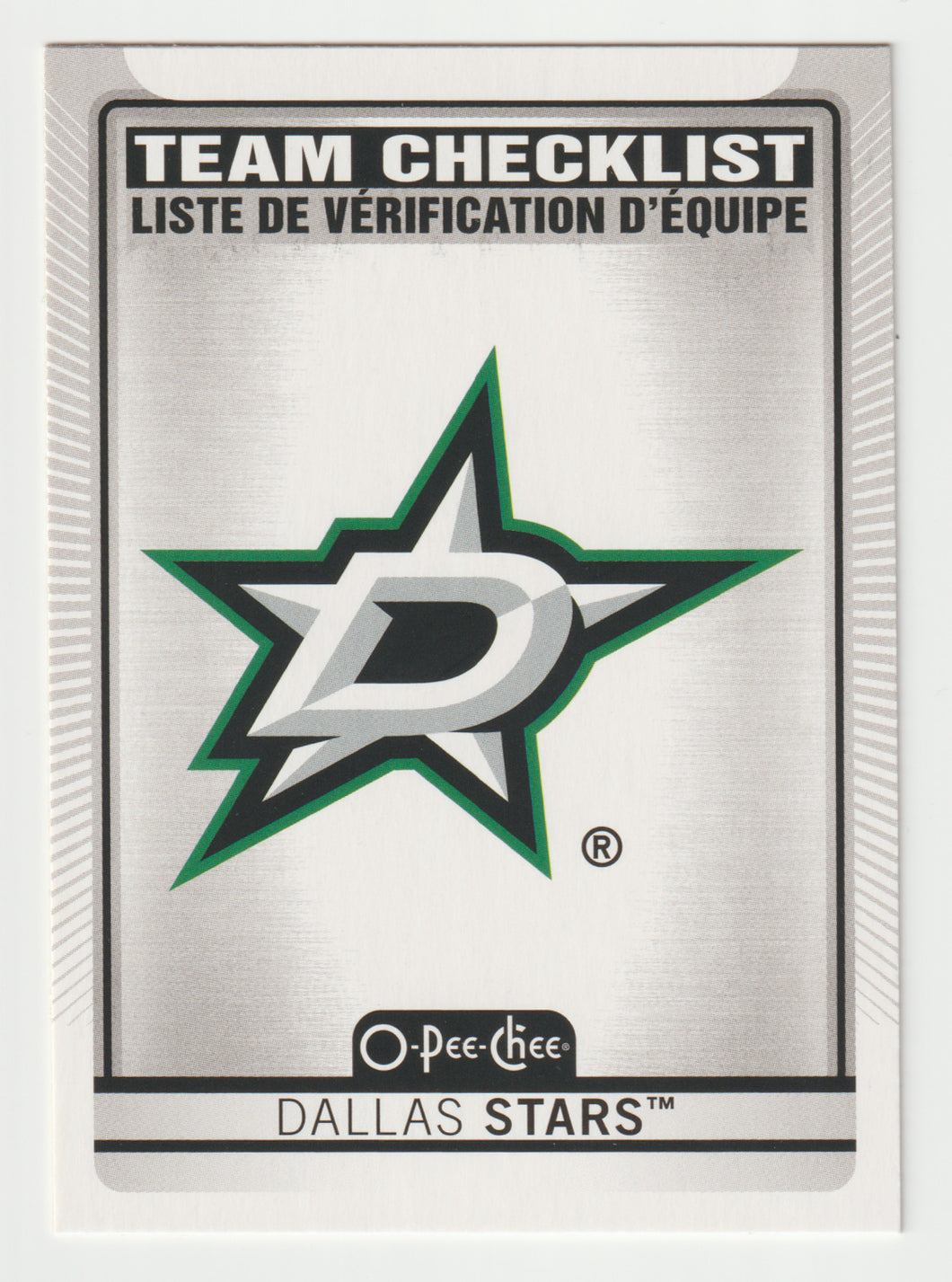 Dallas Stars - Checklist & Logo (NHL Hockey Card) 2021-22 O-Pee-Chee # 560 Mint