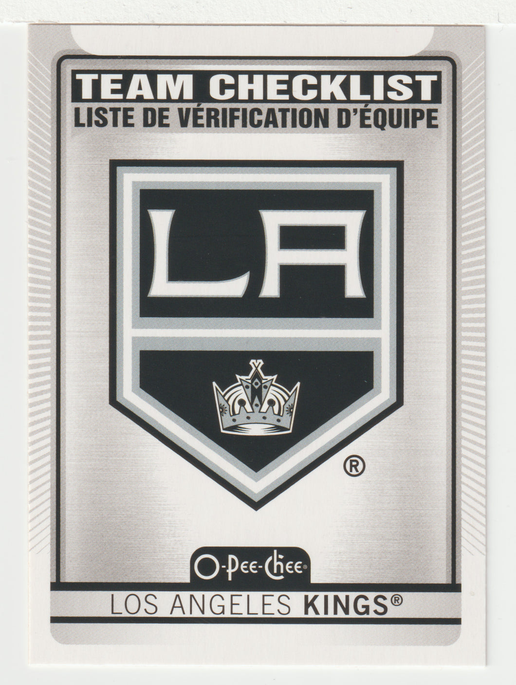 Los Angeles Kings - Checklist & Logo (NHL Hockey Card) 2021-22 O-Pee-Chee # 564 Mint