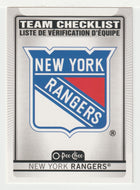 New York Rangers - Checklist & Logo (NHL Hockey Card) 2021-22 O-Pee-Chee # 570 Mint