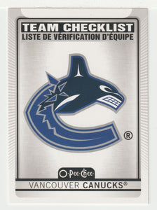 Vancouver Canucks - Checklist & Logo (NHL Hockey Card) 2021-22 O-Pee-Chee # 578 Mint