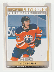 Tyson Barrie - Edmonton Oilers - League Leaders (NHL Hockey Card) 2021-22 O-Pee-Chee # 586 Mint