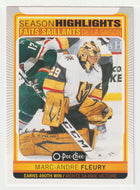 Marc-Andre Fleury - Vegas Golden Knights - Season Highlights (NHL Hockey Card) 2021-22 O-Pee-Chee # 593 Mint