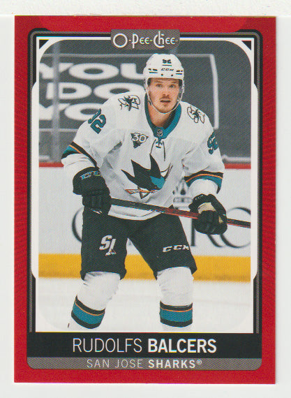 Rudolfs Balcers - San Jose Sharks - Red Edition (NHL Hockey Card) 2021-22 O-Pee-Chee # 399 Mint