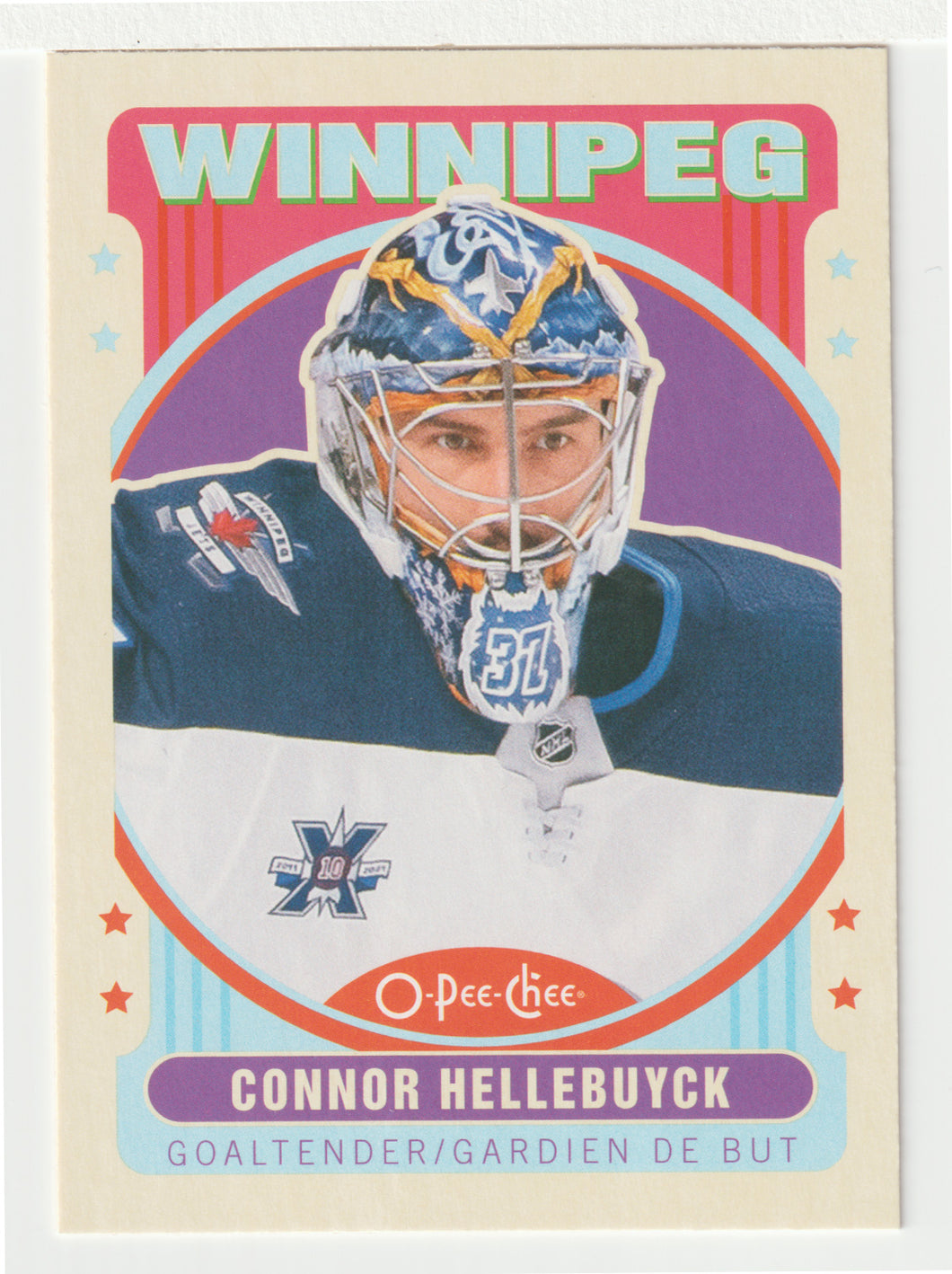 Connor Hellebuyck - Winnipeg Jets - Retro (NHL Hockey Card) 2021-22 O-Pee-Chee # 39 Mint