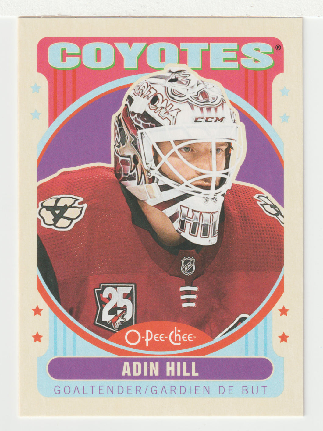 Adin Hill - Arizona Coyotes - Retro (NHL Hockey Card) 2021-22 O-Pee-Chee # 51 Mint