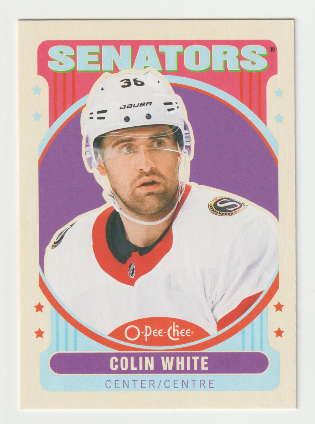 Colin White - Ottawa Senators - Retro (NHL Hockey Card) 2021-22 O-Pee-Chee # 55 Mint
